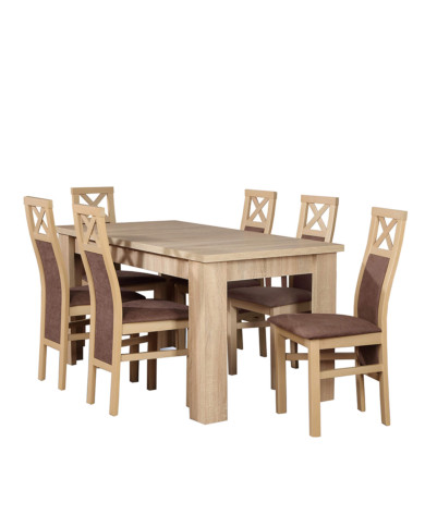 Stół nr 16 Suzi Laminat, prostokątny, rozkładany, płycinowe nogi, 150-190/77/80 cm, FEMIX Stół nr 16 Suzi Laminat, prostokątny, rozkładany, płycinowe nogi, 150-190/77/80 cm, FEMIX