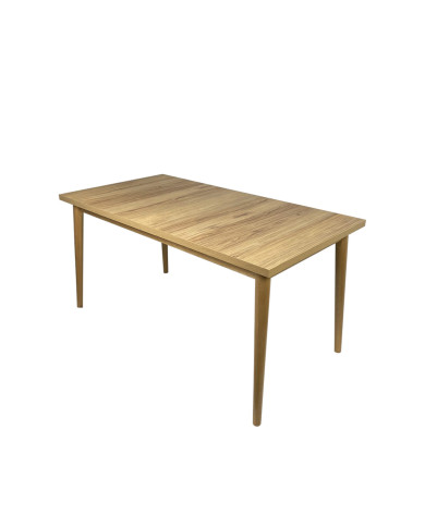 Stół nr 27 Bergen Laminat, prostokątny, rozkładany, nogi drewniane okrągłe, 150-190/77/80 cm, FEMIX Stół nr 27 Bergen Laminat, prostokątny, rozkładany, nogi drewniane okrągłe, 150-190/77/80 cm, FEMIX