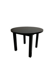 Stół nr 24 Laminat, okrągły, rozkładany, nogi drewniane, 100-140/77/100 cm, FEMIX