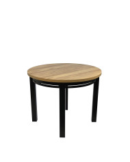 Stół nr 34 Uran, okrągły, rozkładany, nogi drewniane, 100-140/77/100 cm, FEMIX