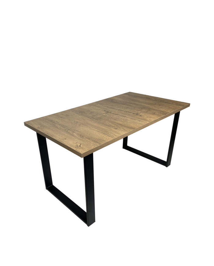 Stół nr 36 Grand Laminat, prostokątny, rozkładany, nogi metalowe czarne, 150-190/77/80 cm, FEMIX