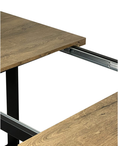 Stół nr 36 Grand Laminat, prostokątny, rozkładany, nogi metalowe czarne, 150-190/77/80 cm, FEMIX Stół nr 36 Grand Laminat, prostokątny, rozkładany, nogi metalowe czarne, 150-190/77/80 cm, FEMIX