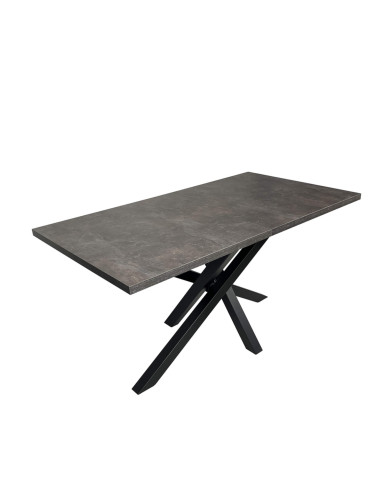 Stół nr 38 Lucas Laminat, prostokątny, rozkładany, nogi metalowe czarne, 150-190/77/80 cm, FEMIX Stół nr 38 Lucas Laminat, prostokątny, rozkładany, nogi metalowe czarne, 150-190/77/80 cm, FEMIX