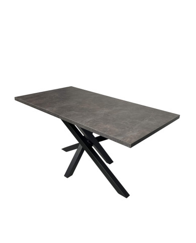 Stół nr 38 Lucas Laminat, prostokątny, rozkładany, nogi metalowe czarne, 150-190/77/80 cm, FEMIX Stół nr 38 Lucas Laminat, prostokątny, rozkładany, nogi metalowe czarne, 150-190/77/80 cm, FEMIX