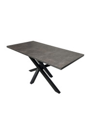 Stół nr 38 Lucas Laminat, prostokątny, rozkładany, nogi metalowe czarne, 150-190/77/80 cm, FEMIX