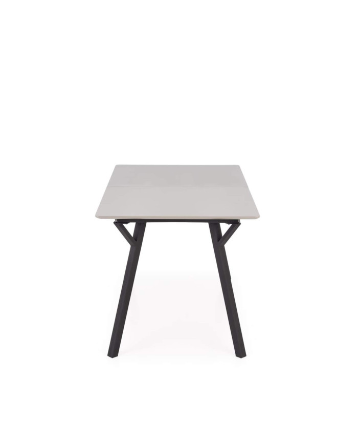 Stół Balrog 2, rozkładany, jasny popiel/czarny, 140-180/80/77 cm