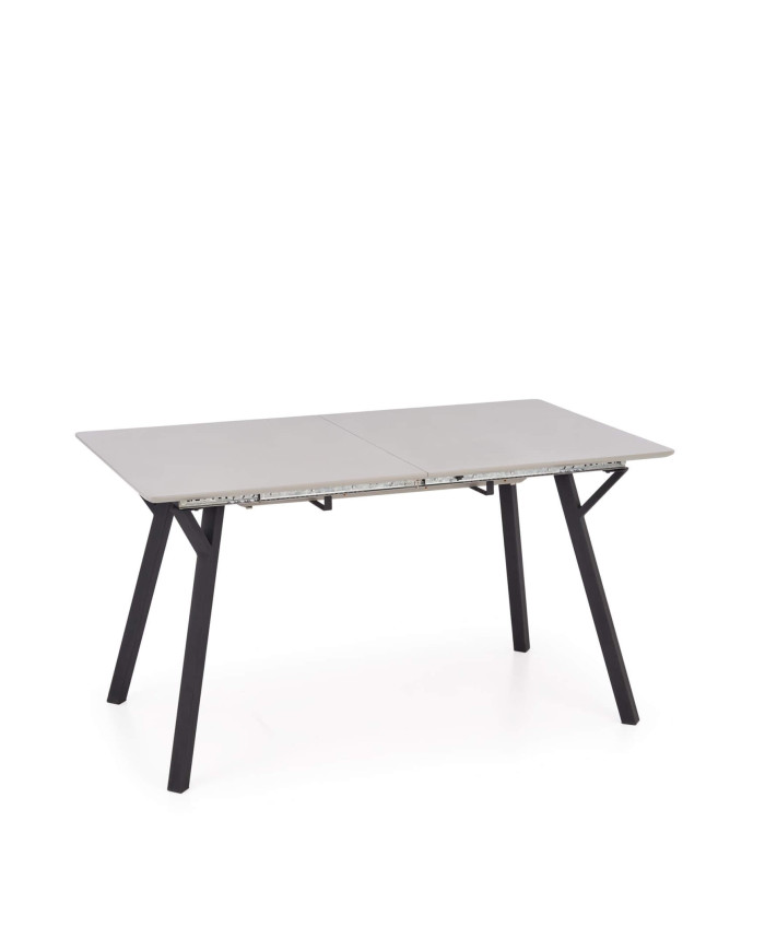 Stół Balrog 2, rozkładany, jasny popiel/czarny, 140-180/80/77 cm