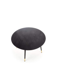 Stół Embos, noga metalowa, czarny/złoty, 120x75 cm