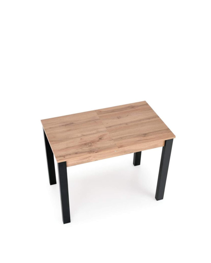 Stół Gino, rozkładany, dąb wotan/ czarny, 100-135/60/75 cm