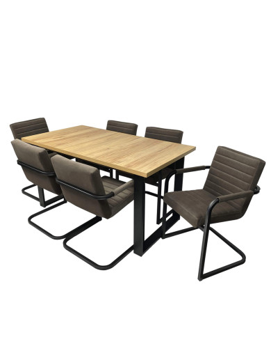 Zestaw nr 64, stół Venus 23 Laminat + 6 krzeseł Office, FEMIX Zestaw nr 64, stół Venus 23 Laminat + 6 krzeseł Office, FEMIX