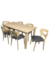 Zestaw stołowy nr 58, stół nr 9 Laminat + 6 krzeseł Aruba, FEMIX