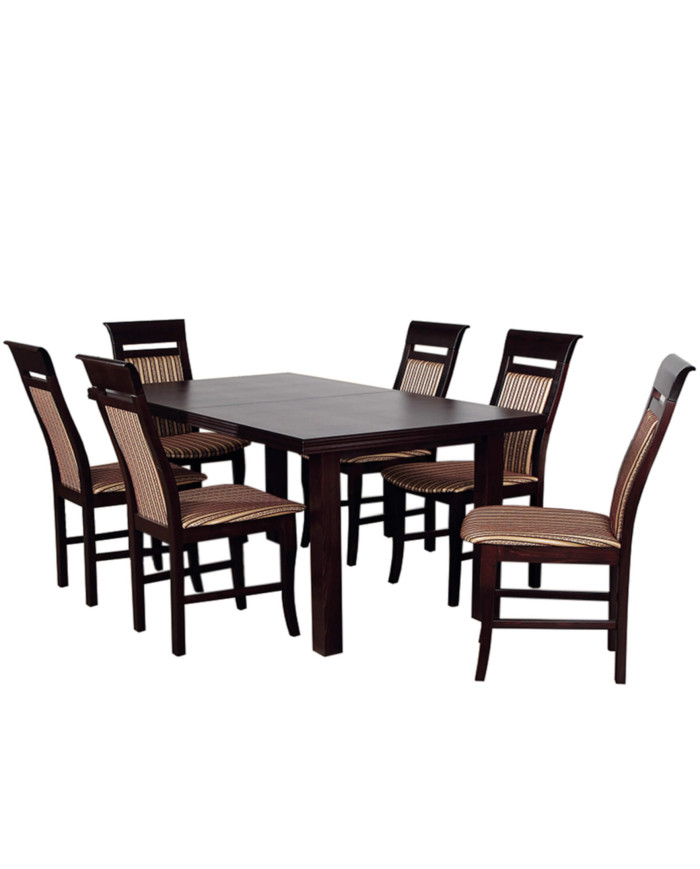 Zestaw stołowy nr 20, stół nr 2 Fornir + 6 krzeseł Ada, FEMIX