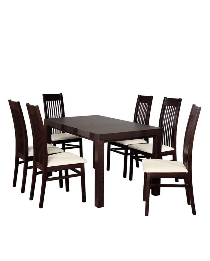 Zestaw stołowy nr 6, stół nr 15 Camilla + 6 krzeseł Patrycja, FEMIX
