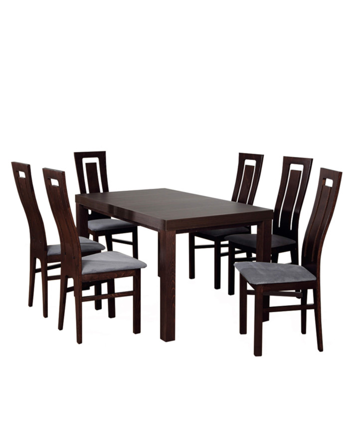 Zestaw stołowy nr 4, stół nr 15 Camilla + 6 krzeseł Andre 2, FEMIX