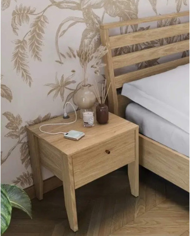 Stolik nocny Cozy CZ-05, szuflada, dąb olejowany, LENART