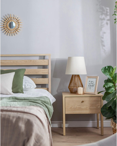 Stolik nocny Cozy CZ-05, szuflada, dąb olejowany, LENART