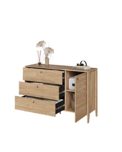 Komoda Cozy CZ-04, drzwi, szuflady, dąb olejowany, LENART Komoda Cozy CZ-04, drzwi, szuflady, dąb olejowany, LENART
