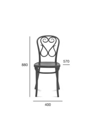 Krzesło A-4, gięte, tapicerowane siedzisko, FAMEG