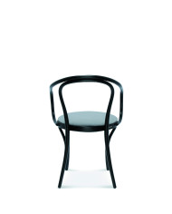 Krzesło z podłokietnikami B-9, gięte, tapicerowane siedzisko, FAMEG
