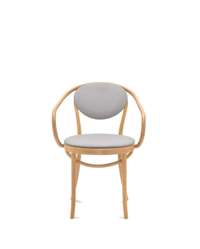 Krzesło z podłokietnikami B-9/1, gięte, tapicerowane siedzisko i oparcie, FAMEG