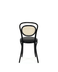 Krzesło A-10/1, gięte, tapicerowane siedzisko, wyplatane oparcie, FAMEG