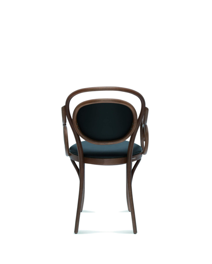 Krzesło z podłokietnikami B-10, gięte, tapicerowane siedzisko i oparcie, FAMEG