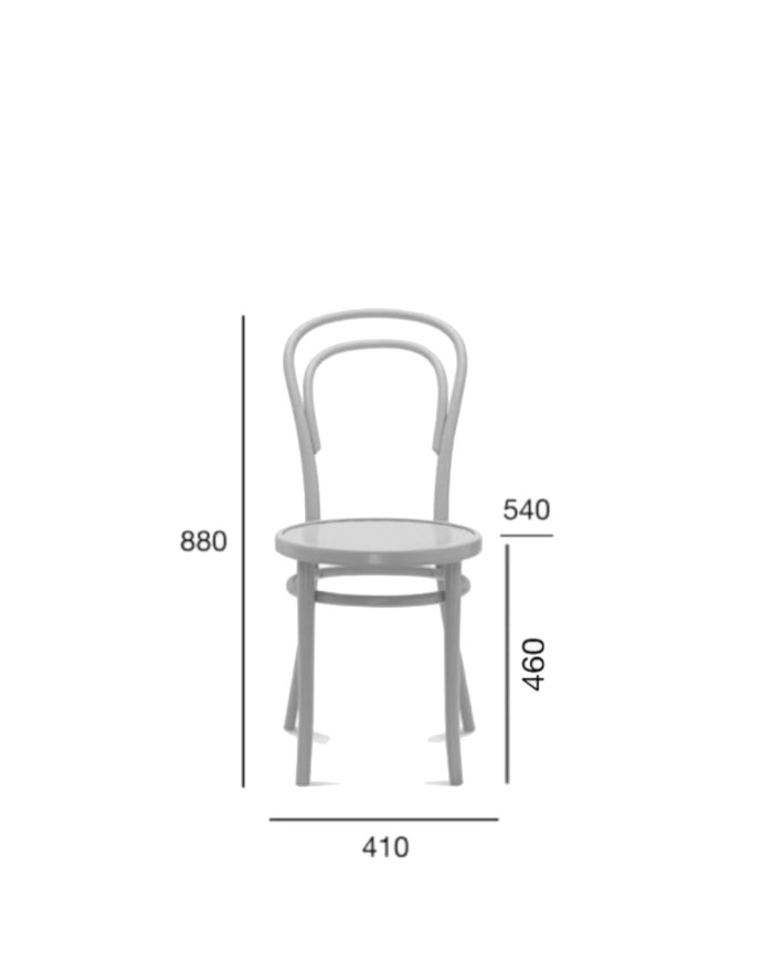 Krzesło A-14, gięte, twarde siedzisko, FAMEG