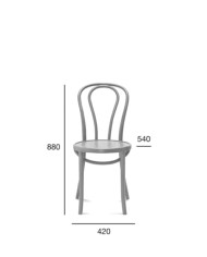Krzesło A-18, gięte, tapicerowane siedzisko, FAMEG