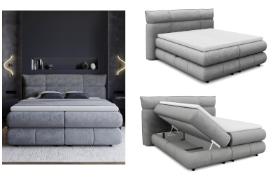 łóżko boxspring, kontynentalne do sypialni