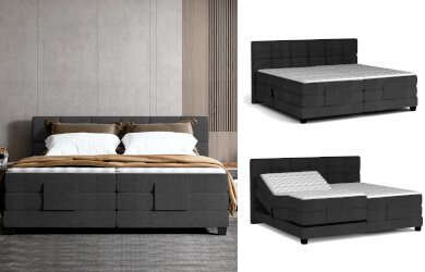 łóżko ze sterowaną elektrycznie powierzchnią spania