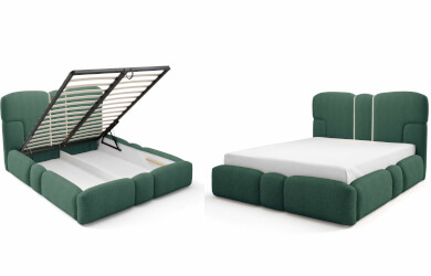 łóżko tapicerowane Monti LED