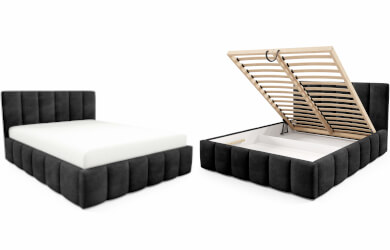 łóżko Lunaro z pojemnikiem i stelażem