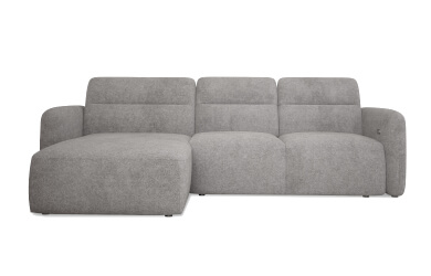 szary narożnik do salonu typu L