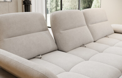 regulowane podłokietniki, regulowane oparcia w naroniku do salonu Falcao