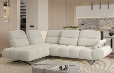 naroznik typu L do salonu z przestawnymi oparciami Falcao z Wersal