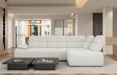 naroznik L jasny Gamba z przeszyciami i regulowanymi oparciami