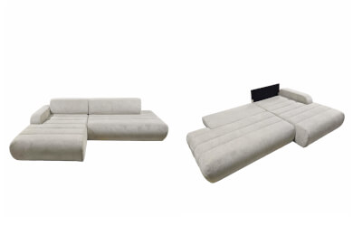 szare narożniki Lino z funkcją spnia i pojemnikiem