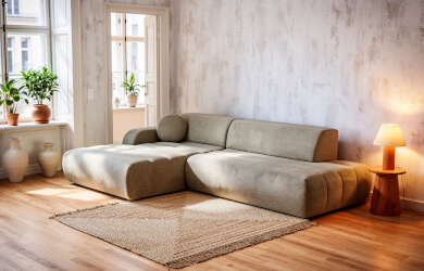 szary nowoczesny narożnik Lino