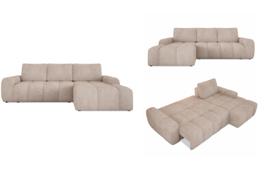 naroznik przedstawia możliwości pojemnika na posciel oraz funkcji spania