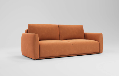 bardzo wygodna i elegancka sofa do salonu z dużą powierzchnią spania po rozłożeniu oraz pojemnikiem na pościel