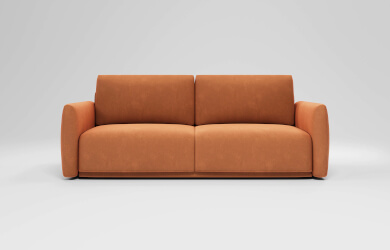 wygodna sofa do salonu z dużą powierzchnią spania po rozłożeniu oraz pojemnikiem na posciel