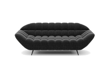 designerska sofa do salonu Gappa 2 osobowa na wysokich nóżkach