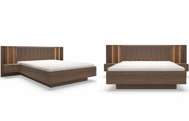 łóżko z szafkami nocnymi