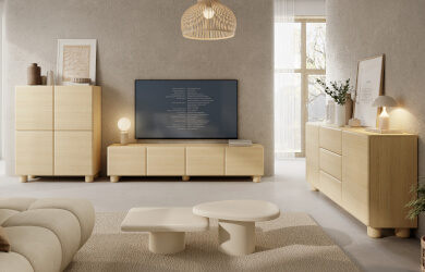 jasny zestaw do pokoju dziennego