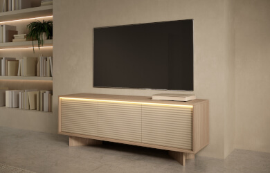 szafka 3 drzwiowa, ryflowana, podswietlana