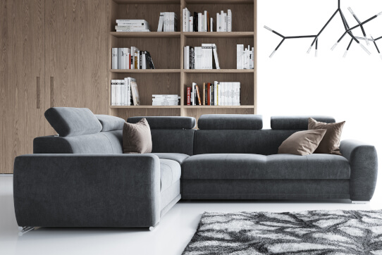 Sofa narożna z codzienną funkcją spania