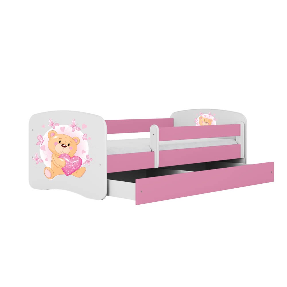 Dodatki w kolorze: różowym/łóżko miś i motylki