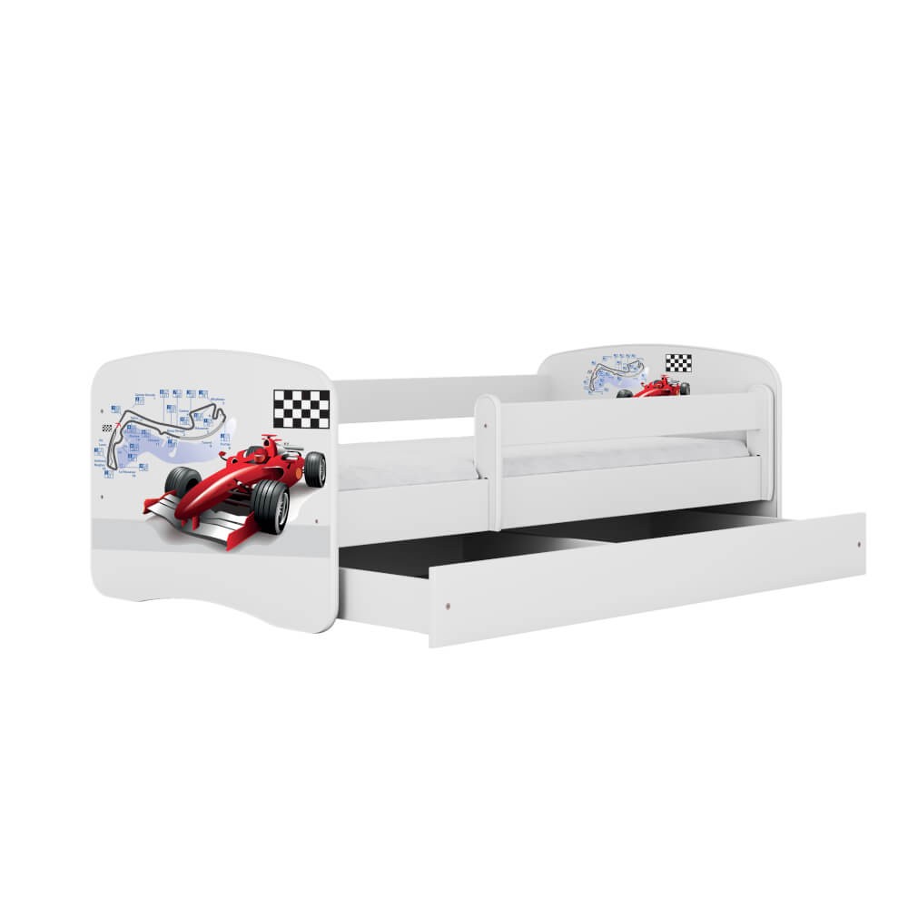 Dodatki w kolorze: białym/łóżko formuła F1