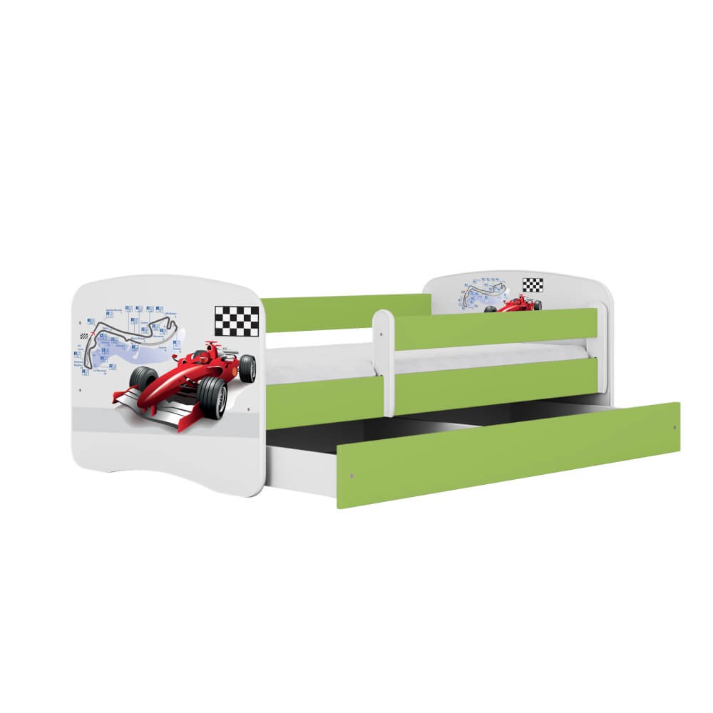 Dodatki w kolorze: zielonym/łóżko formuła F1