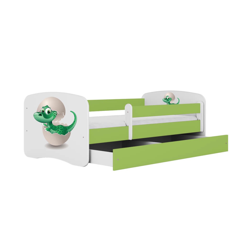 Dodatki w kolorze: zielonym/łóżko dino